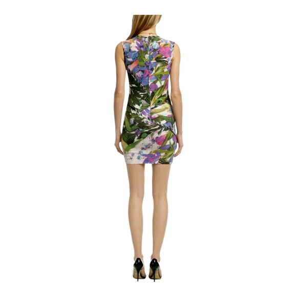 Nicole Miller Floral Utopia Sheath Dress Size 6 - Picture 4 of 9